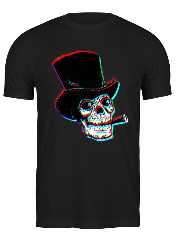 Printio Футболка классическая Череп в шляпе с сигарой printio футболка wearcraft premium череп в шляпе с сигарой