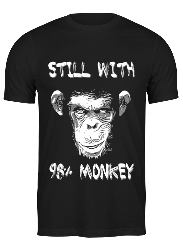 Printio Футболка классическая Steel whit 98% monkey printio футболка wearcraft premium steel whit 98% monkey