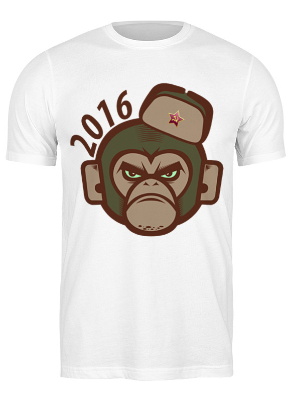 printio футболка wearcraft premium обезьяна символ нового 2016 года Printio Футболка классическая Обезьяна - символ нового 2016 года.