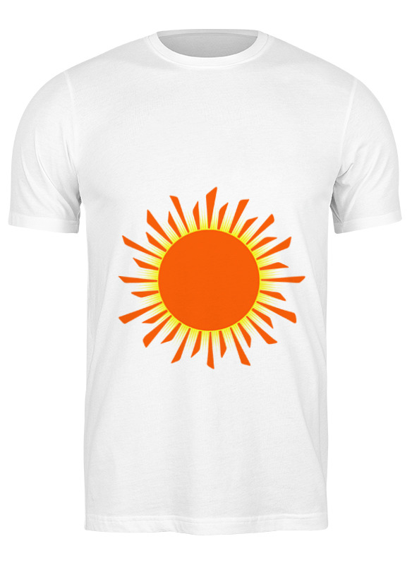 printio футболка классическая оранжевое солнце Printio Футболка классическая Оранжевое солнце