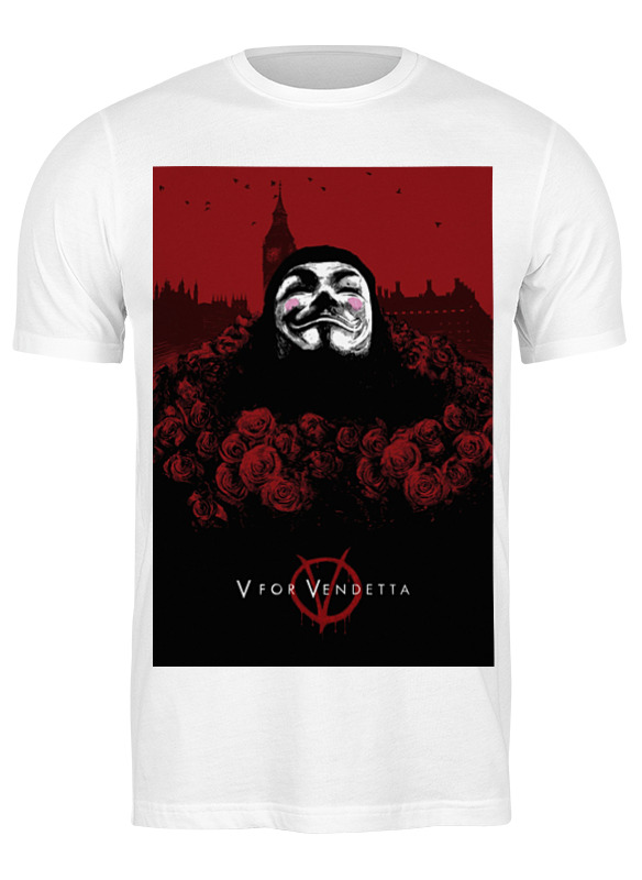 v for vendetta movie t shirt Printio Футболка классическая «v» значит вендетта / v for vendetta