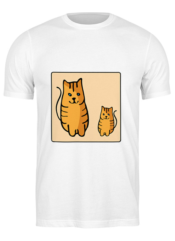 Printio Футболка классическая Два котика, смотрящие друг на друга printio футболка wearcraft premium slim fit два котика смотрящие друг на друга
