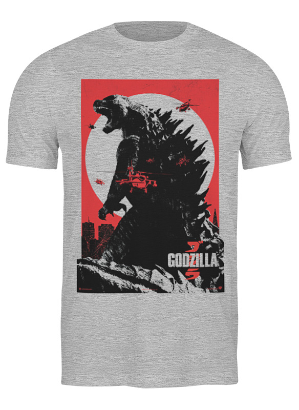 printio лонгслив godzilla gray Printio Футболка классическая Godzilla gray
