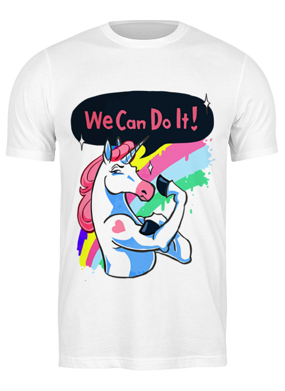 Printio Футболка классическая We can do it! (unicorn) printio толстовка wearcraft premium унисекс we can do it unicorn