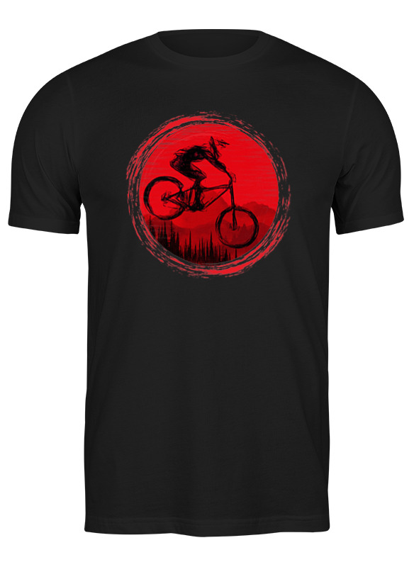 printio футболка классическая red moon samurai Printio Футболка классическая Red moon bike