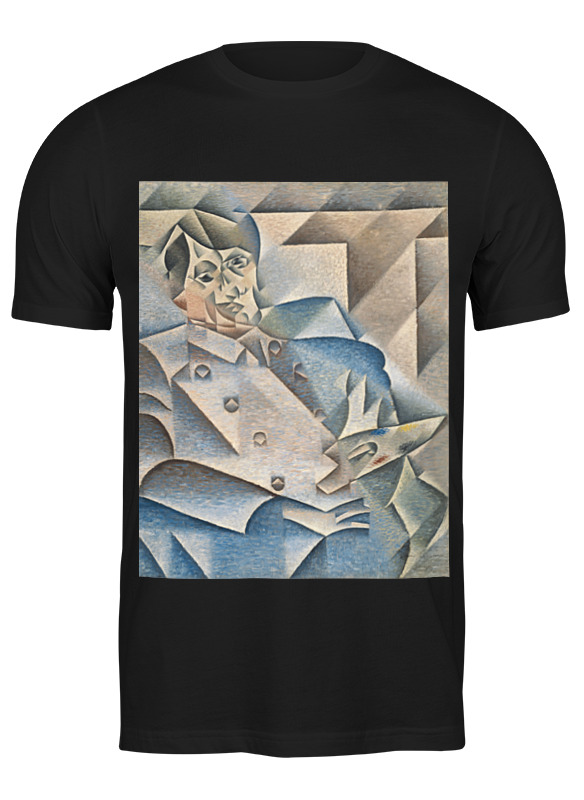 printio футболка с полной запечаткой мужская виноград хуан грис Printio Футболка классическая Портрет пабло пикассо (хуан грис)