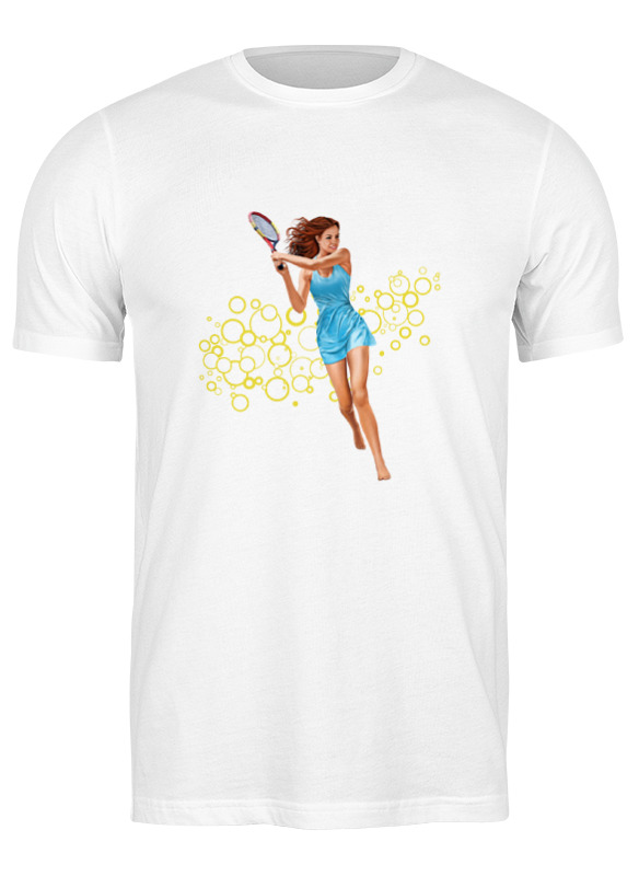 Printio Футболка классическая Девушка с теннисной ракеткой printio футболка с полной запечаткой женская девушка с теннисной ракеткой
