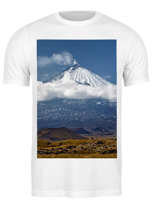 Printio Футболка классическая Камчатка, осенний пейзаж, извержение вулкана printio футболка классическая камчатка осенний пейзаж извержение вулкана