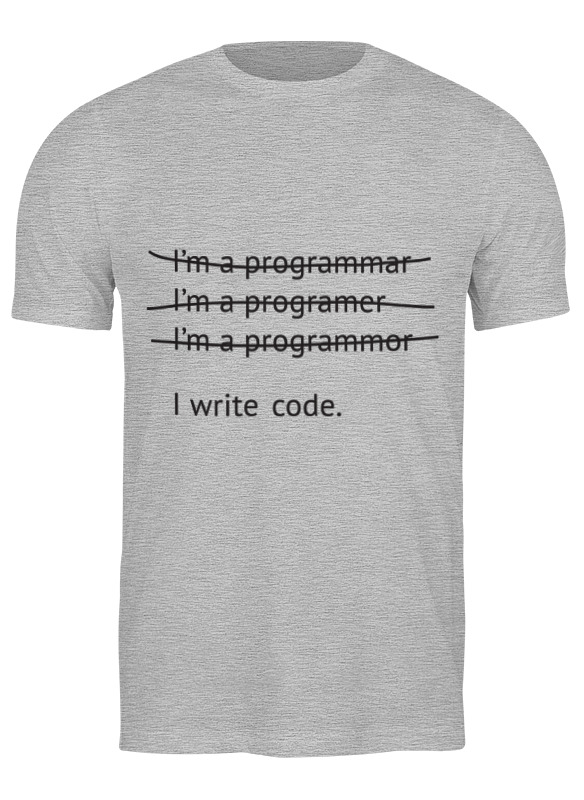 printio футболка классическая я программист я пишу код Printio Футболка классическая Я программист