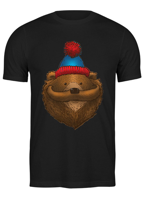 Printio Футболка классическая Медведь с усами printio футболка классическая кот с усами