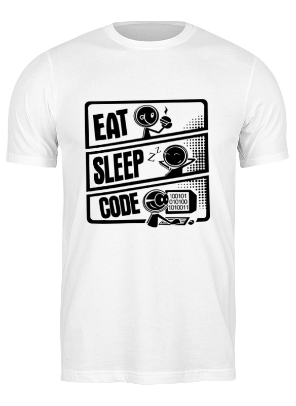 Printio Футболка классическая Eat, sleep, code printio детская футболка классическая унисекс eat sleep code