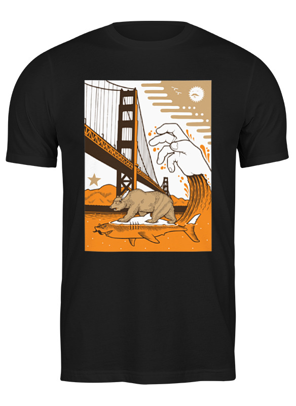 Printio Футболка классическая Bear on shark / медведь на акуле printio футболка wearcraft premium bear on shark медведь на акуле