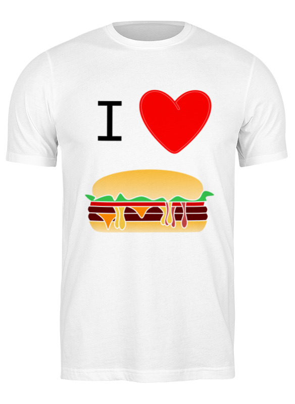 Printio Футболка классическая I love burger мужская футболка веселый фаст фуд s белый