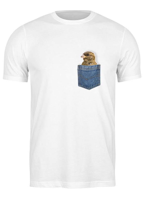 Printio Футболка классическая Воробей в кармашке мужская футболка кот в кармашке m белый
