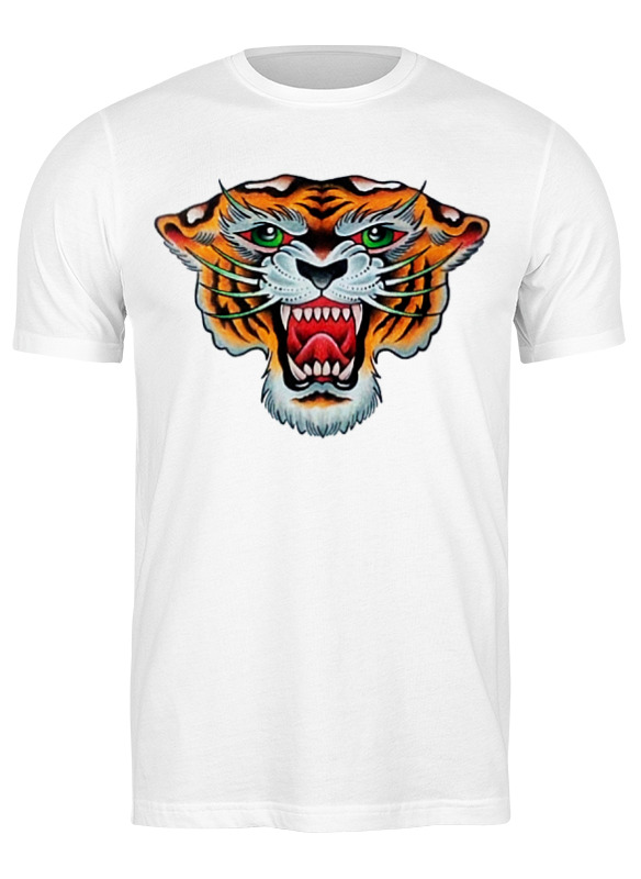 Printio Футболка классическая Tiger old school детская футболка мопс ч б old style tattoo 104 красный