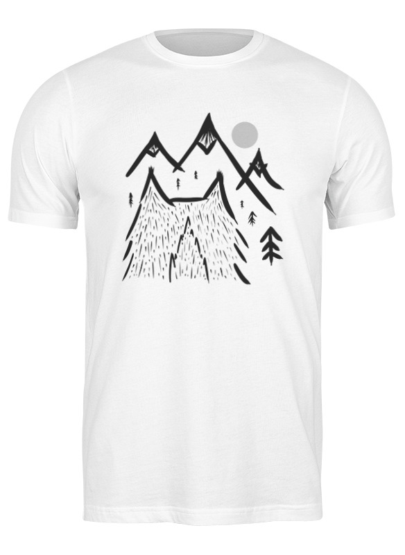 printio футболка классическая cat and mountains Printio Футболка классическая Cat and mountains