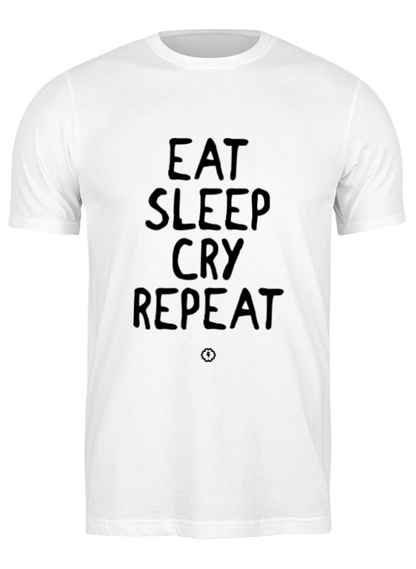 Printio Футболка классическая Eat cry repeat by brainy printio футболка wearcraft premium slim fit eat cry repeat by brainy