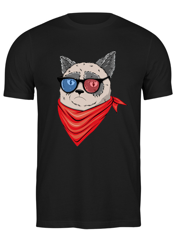 Printio Футболка классическая Сердитый котик в 3d printio детская футболка классическая унисекс сердитый котик в 3d