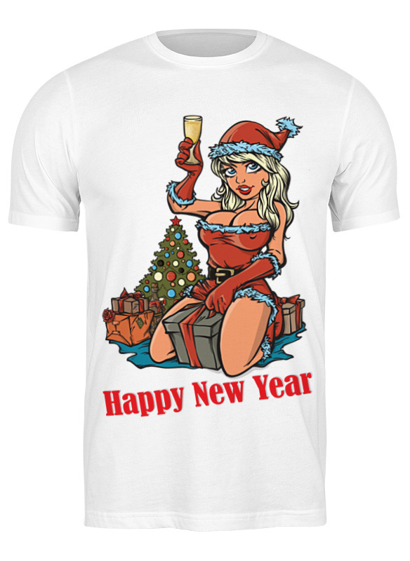 Printio Футболка классическая Снегурочка поздравляет с новым годом! printio футболка wearcraft premium снегурочка поздравляет с новым годом