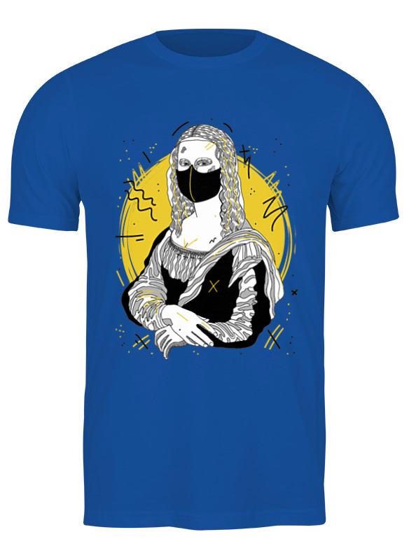 printio футболка классическая представь что ты на карантине Printio Футболка классическая Мона лиза на карантине