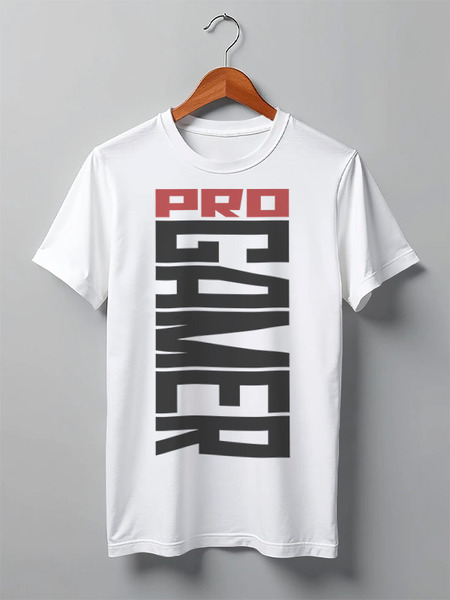 Заказать мужскую футболку в Москве. Футболка классическая Pro gamer от bd-art  - готовые дизайны и нанесение принтов.