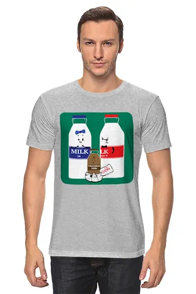 Заказать мужскую футболку в Москве. Футболка классическая Шоколадное молочко от CoolDesign - готовые дизайны и нанесение принтов.