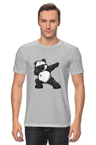Заказать мужскую футболку в Москве. Футболка классическая Panda от T-shirt print  - готовые дизайны и нанесение принтов.