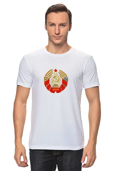 Заказать мужскую футболку в Москве. Футболка классическая Советский Союз от THE_NISE  - готовые дизайны и нанесение принтов.