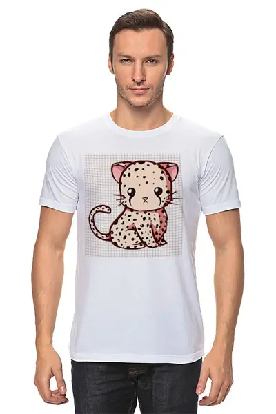 Заказать мужскую футболку в Москве. Футболка классическая "Леопард" от Re  Tyan - готовые дизайны и нанесение принтов.