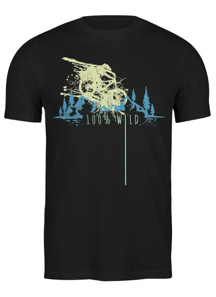 Заказать мужскую футболку в Москве. Футболка классическая Mountain Bike от oneredfoxstore@gmail.com - готовые дизайны и нанесение принтов.