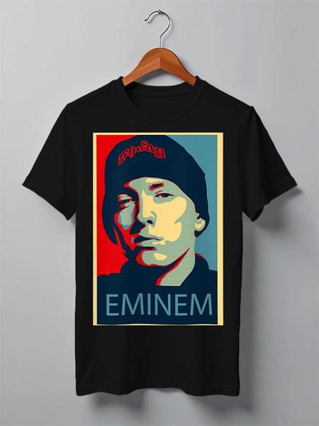Заказать мужскую футболку в Москве. Футболка классическая Eminem от mrmaximus - готовые дизайны и нанесение принтов.