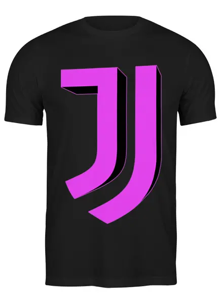 Заказать мужскую футболку в Москве. Футболка классическая Juventus | 3D Logo Fuchsia (2021) от 0x000000123 - готовые дизайны и нанесение принтов.