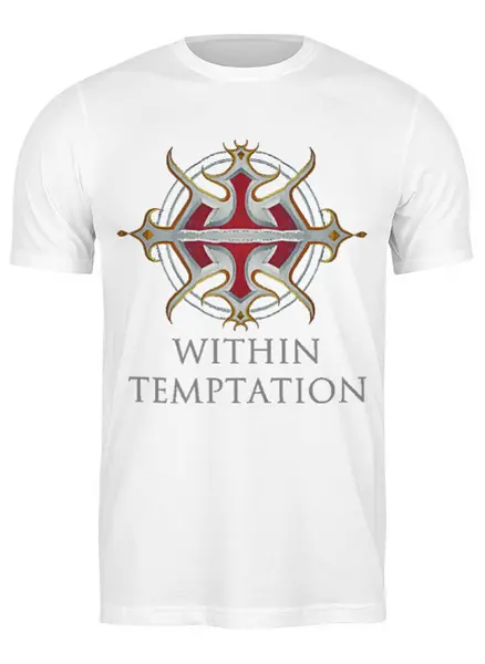 Заказать мужскую футболку в Москве. Футболка классическая Within Temptation от siedmit - готовые дизайны и нанесение принтов.