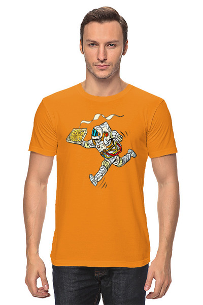 Заказать мужскую футболку в Москве. Футболка классическая Астронавт   от Print design  - готовые дизайны и нанесение принтов.
