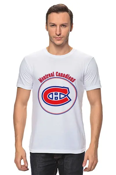Заказать мужскую футболку в Москве. Футболка классическая Montreal Canadiens от kspsshop - готовые дизайны и нанесение принтов.