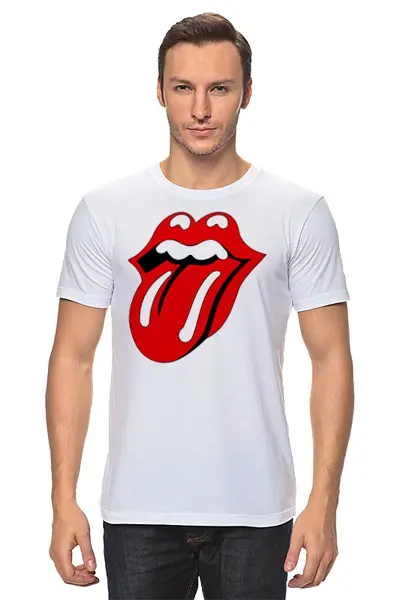 Заказать мужскую футболку в Москве. Футболка классическая The Rolling Stones от Jimmy Flash - готовые дизайны и нанесение принтов.