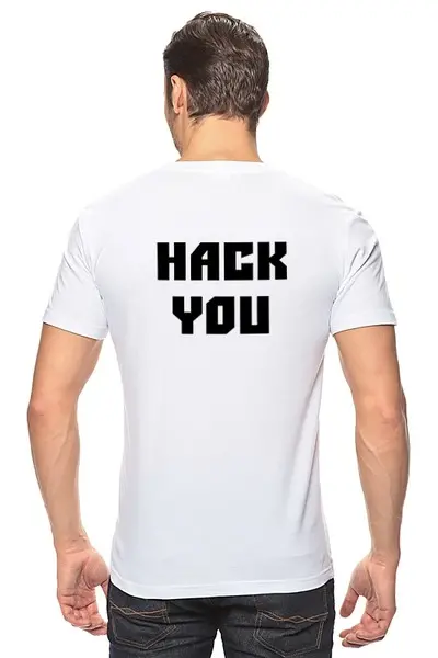 Заказать мужскую футболку в Москве. Футболка классическая Русский хакер от webmaler - готовые дизайны и нанесение принтов.