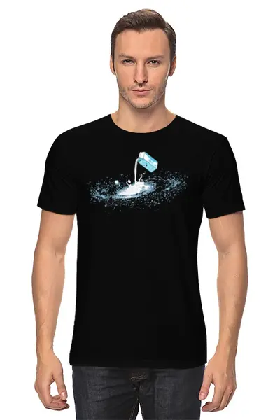 Заказать мужскую футболку в Москве. Футболка классическая Молочная галактика от printik - готовые дизайны и нанесение принтов.