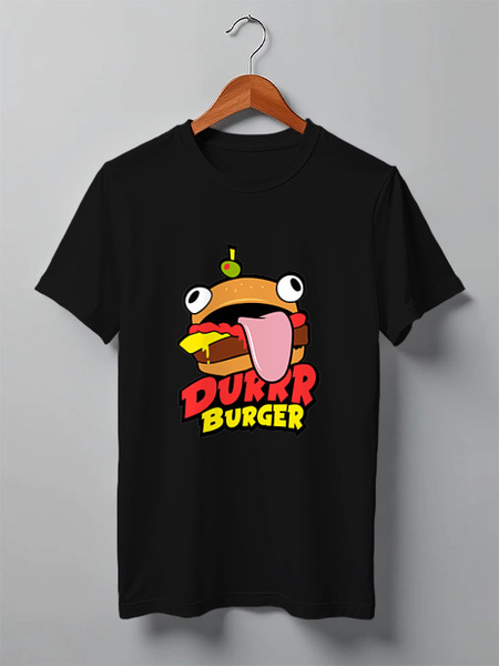 Заказать мужскую футболку в Москве. Футболка классическая Fortnite Durrr Burger от geekbox - готовые дизайны и нанесение принтов.