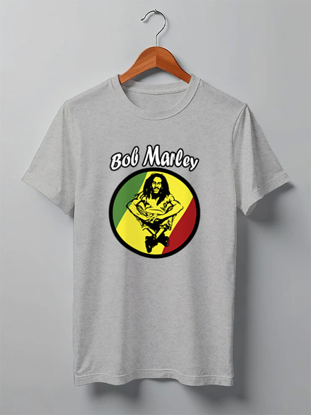 Заказать мужскую футболку в Москве. Футболка классическая Bob Marley  от Сергей Сафронов - готовые дизайны и нанесение принтов.