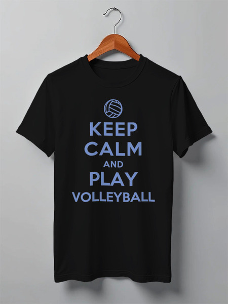 Заказать мужскую футболку в Москве. Футболка классическая Play volleyball от skynatural - готовые дизайны и нанесение принтов.