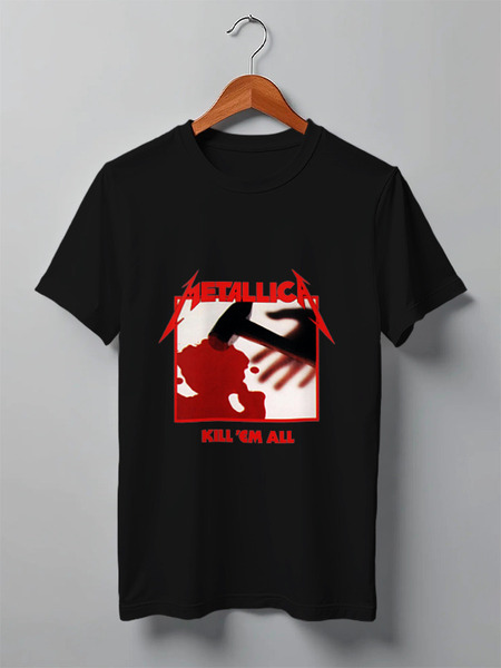 Заказать мужскую футболку в Москве. Футболка классическая Metallica "Kill 'Em All" от prokop7 - готовые дизайны и нанесение принтов.