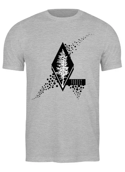 Заказать мужскую футболку в Москве. Футболка классическая Forest от oneredfoxstore@gmail.com - готовые дизайны и нанесение принтов.