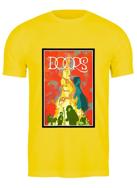 Заказать мужскую футболку в Москве. Футболка классическая The Doors от Fedor - готовые дизайны и нанесение принтов.