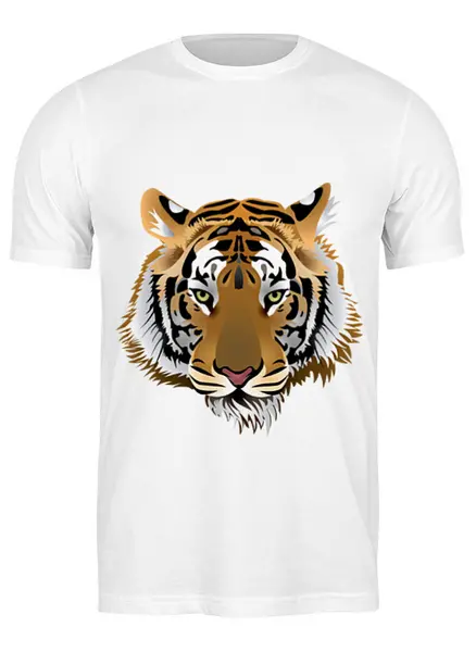 Заказать мужскую футболку в Москве. Футболка классическая Взгляд тигра от Виктор Гришин - готовые дизайны и нанесение принтов.
