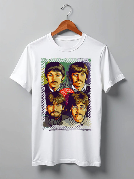 Заказать мужскую футболку в Москве. Футболка классическая The Beatles от balden - готовые дизайны и нанесение принтов.