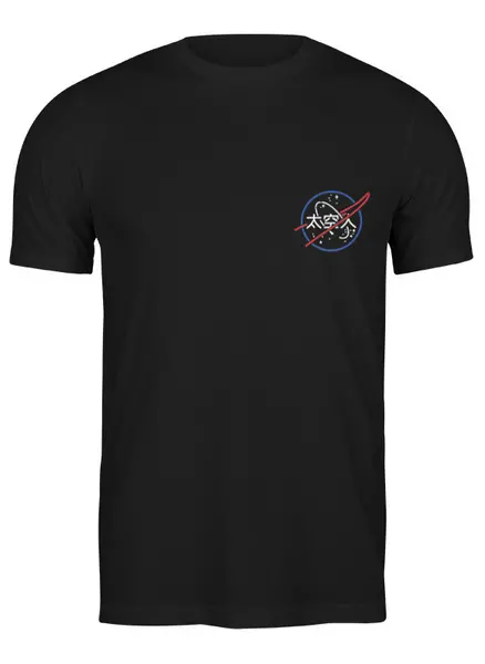 Заказать мужскую футболку в Москве. Футболка классическая Japanese NASA от alehadancenove@mail.ru - готовые дизайны и нанесение принтов.