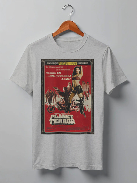 Заказать мужскую футболку в Москве. Футболка классическая Planet Terror от KinoArt - готовые дизайны и нанесение принтов.