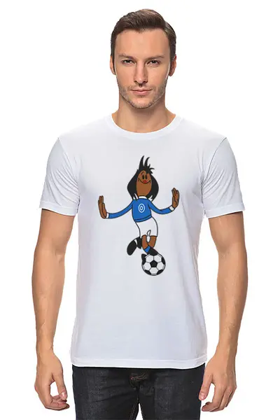 Заказать мужскую футболку в Москве. Футболка классическая Футболист от Kostya  - готовые дизайны и нанесение принтов.