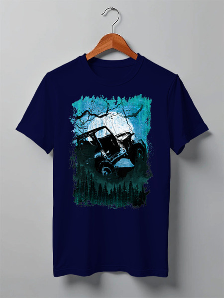 Заказать мужскую футболку в Москве. Футболка классическая  Offroad Expedition от oneredfoxstore@gmail.com - готовые дизайны и нанесение принтов.